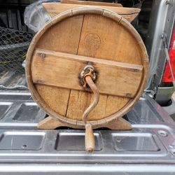 Antique Early 1900s Wooden Butter Churning Barrel