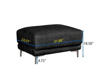 Brand new- ottoman black ( lamb wool, 31")