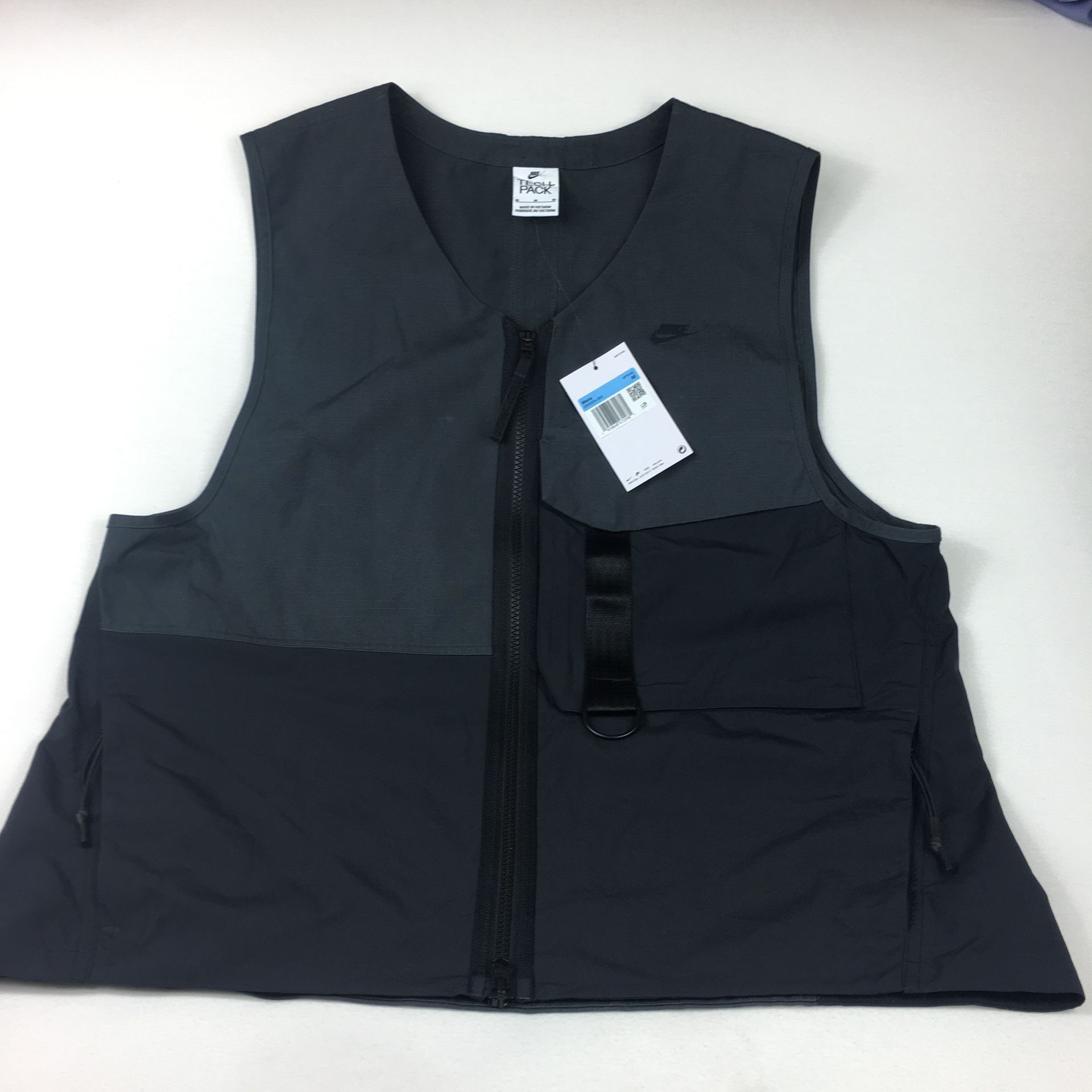 Nike Sportswear Tech Pack Unlined Gilet Vest Bag Black Men's M New
