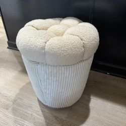 Round Ottoman Stool With Storage 