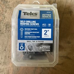 Teks #12 x 2-in Gray Zinc-plated Self-drilling Roofing Screws 50 -Count