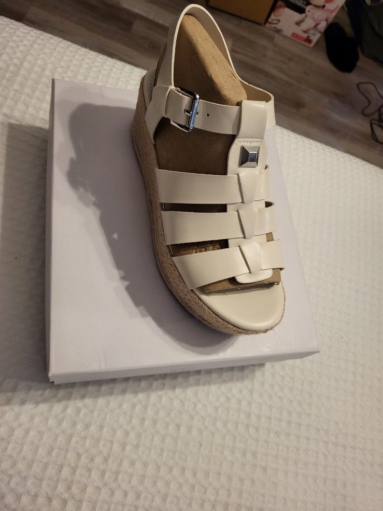 White Wedge Sandals