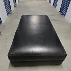 Leather Ottoman By Restoration Hardware 