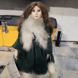SUZANNA GIBSON Silver Anniversary Artist Doll 13 in ICE SKATER TAG VTG 1986 E19