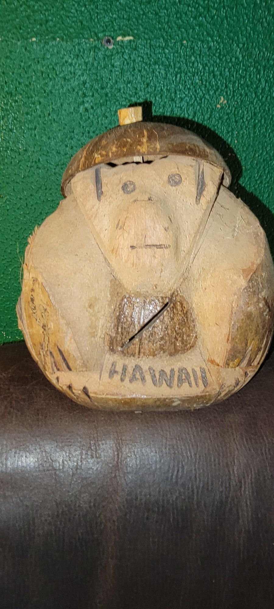 Carved Coconut Head