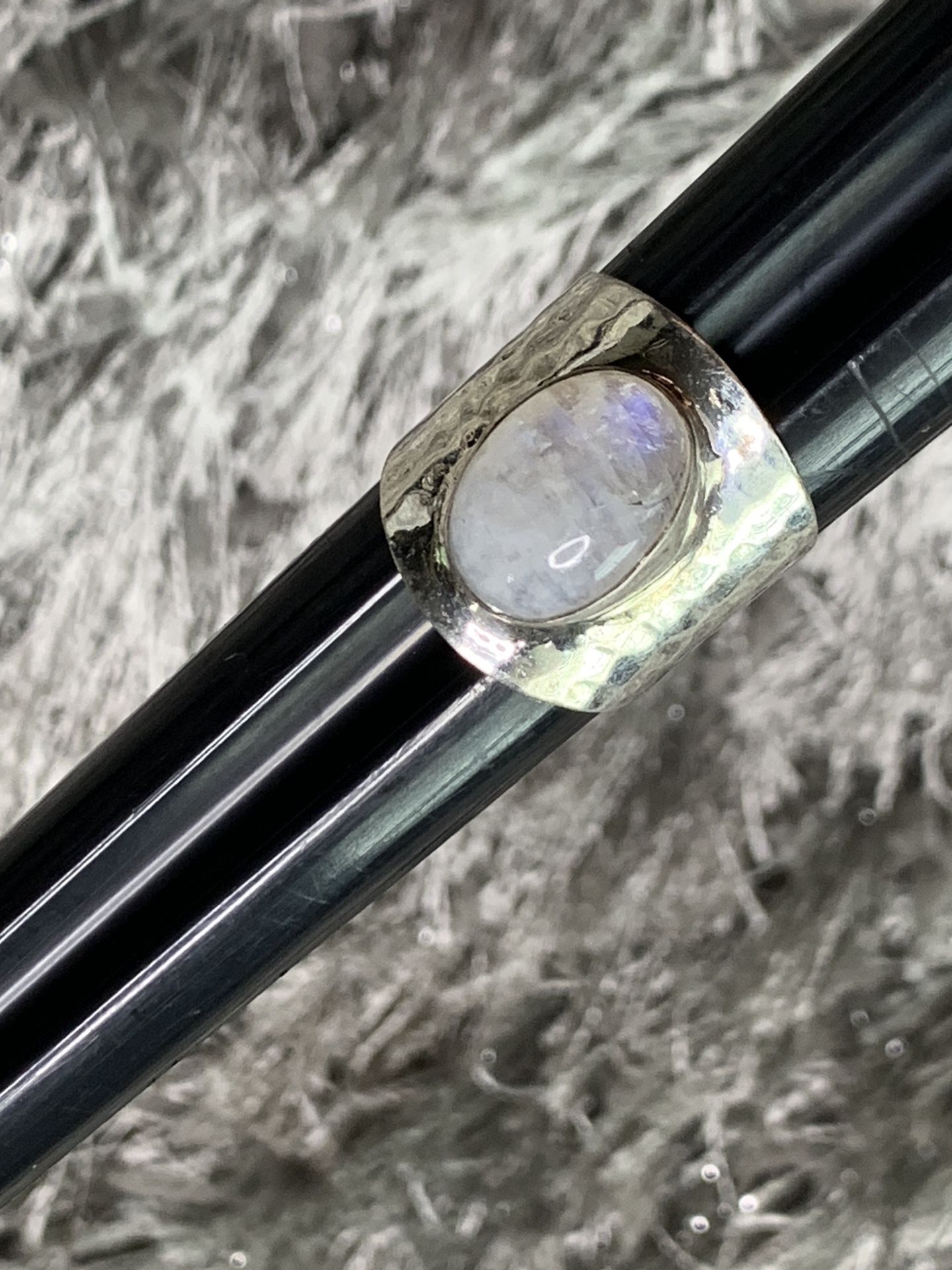 Saralise Moonstone Ring - Israeli Artisan - 925 Sterling Silver - Size 8 