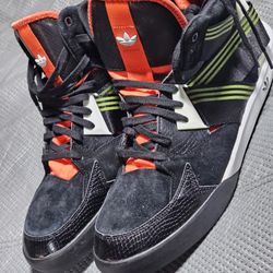 Adidas Originals C-10 Black/White-Orange S84554  Men's Basketball shoes Sz 10.5
