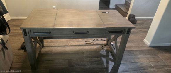 62" Home Office Lift Top Desk with USB Charging