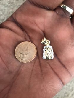 Gold Jesus pendant