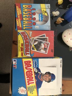 Baseball unopened wax packs/cello boxes