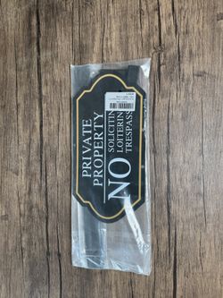 No Soliciting, Loitering, Trespassing Yard Sign - New