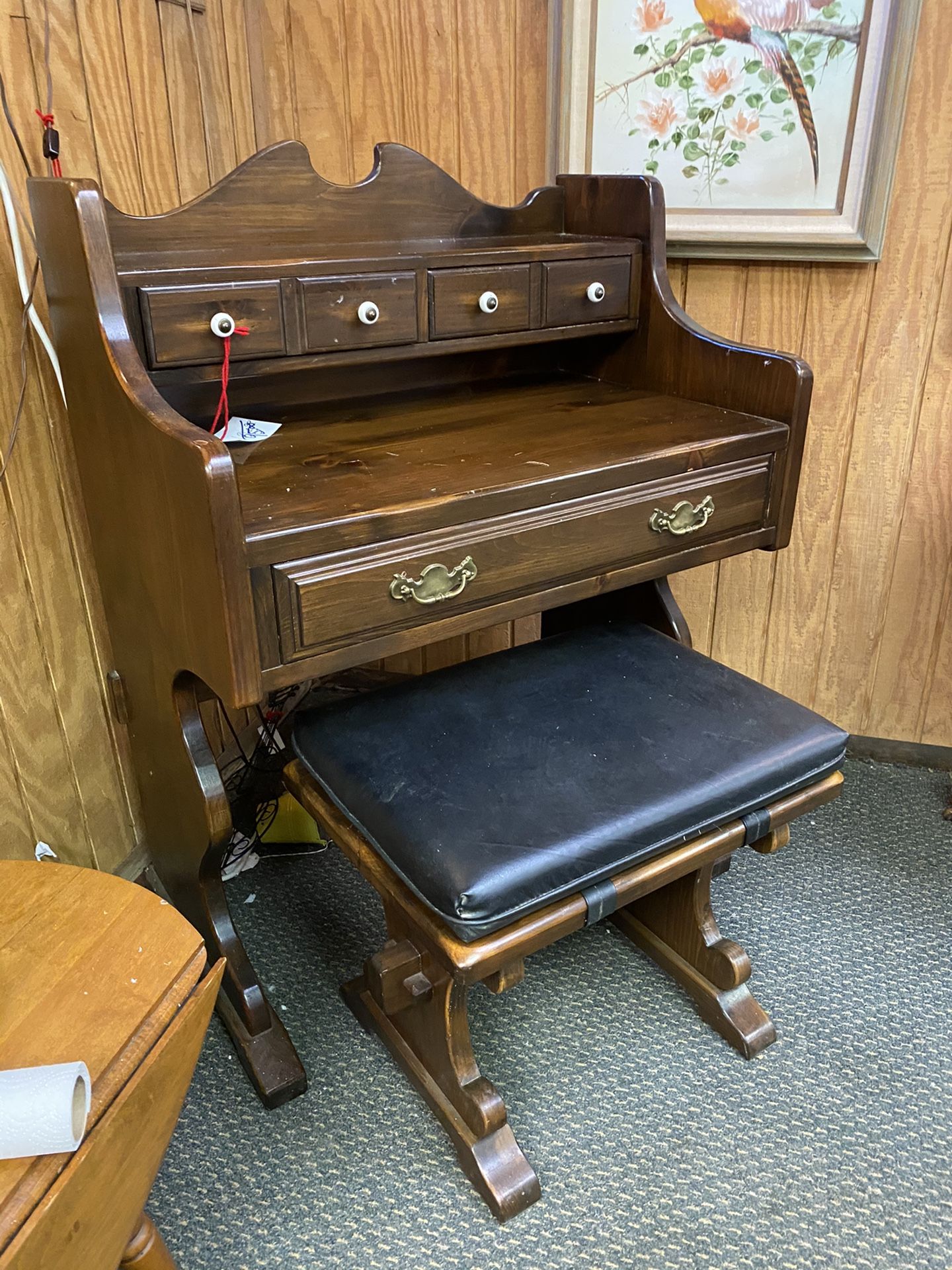 Desk with stool