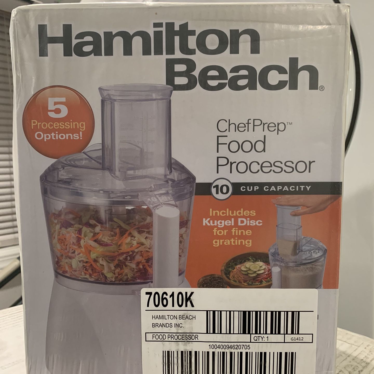 Hamilton Beach ChefPrep 500 Watt 10 Cup Food Processor- White