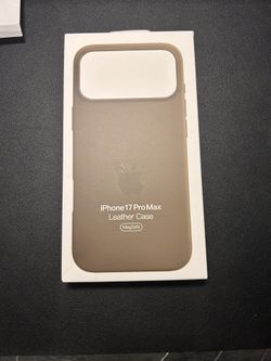 Apple iPhone 17 Pro Max Leather Magsafe Case Taupe Brown