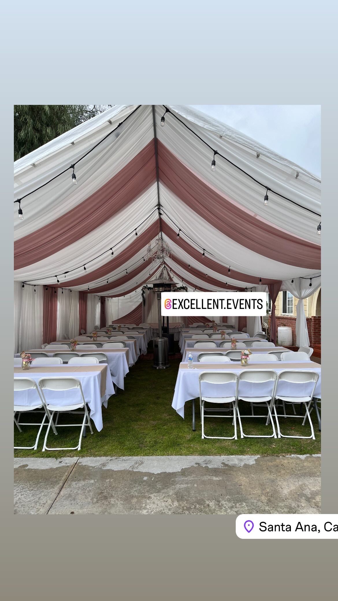 Draping—— tent———tables———chairs——...