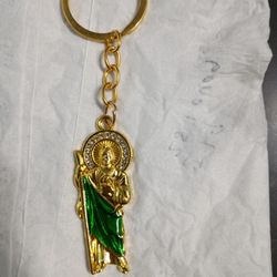 This is a gold-plated San Judas Tadeo 