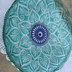 Turkish Moroccan Inspired Large Glass Bowl Dish