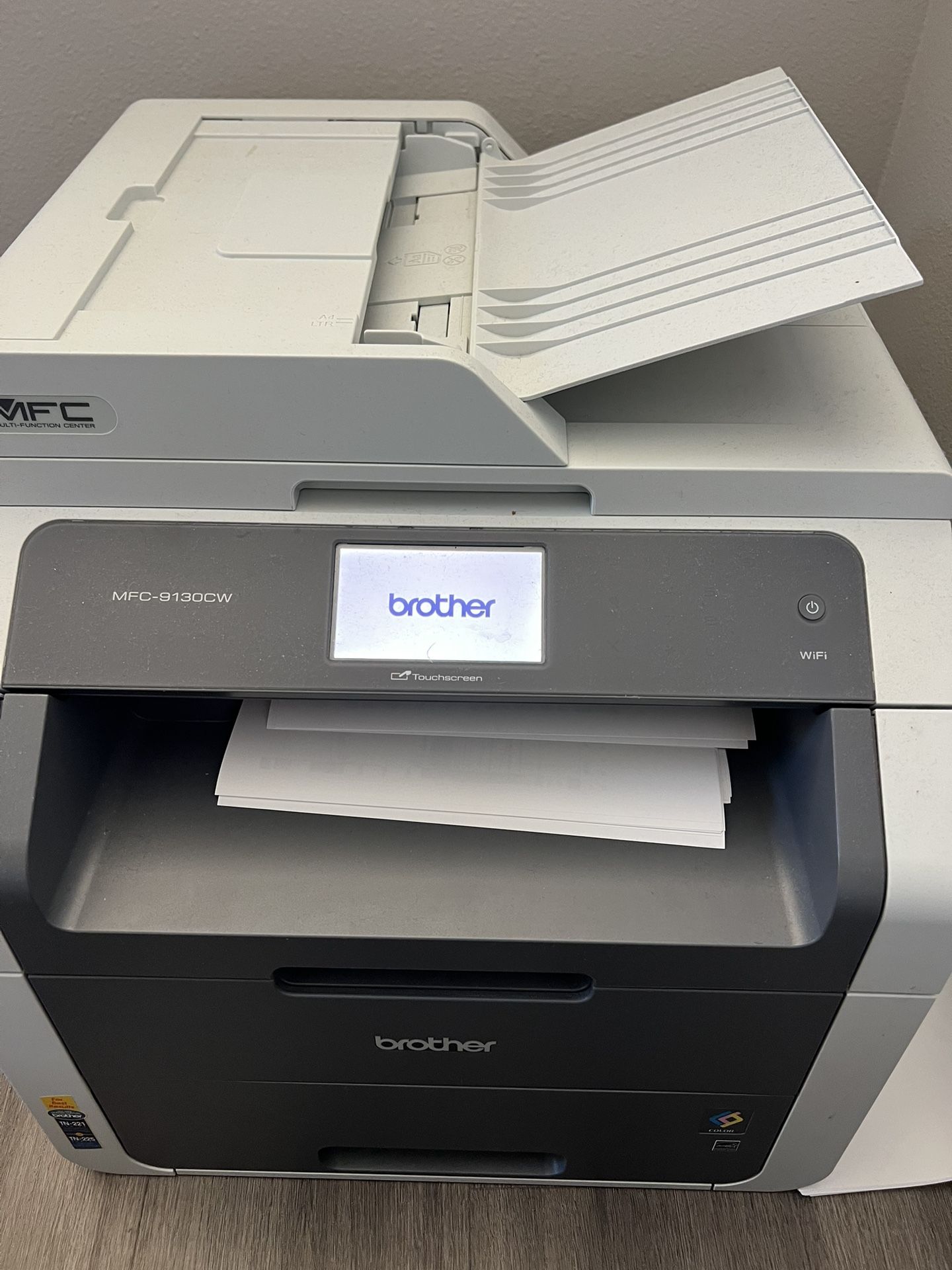 Laser color Printer Fax Scan Brother MFC 9130CW 90% Ink
