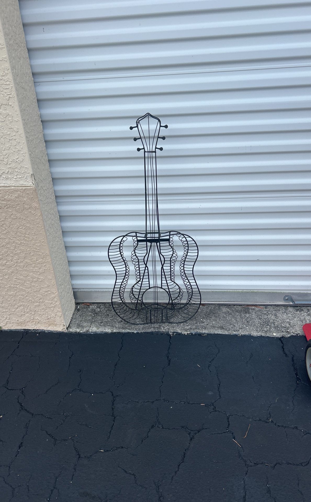 Vtg 90s Y2K Guitar DVD CD Rack Shelf Storage Mid Century Home Decor