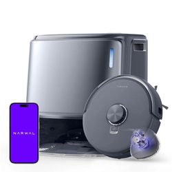 NARWAL Freo Z10 Ultra Robot Vacuum and Mop Combo, Dual RGB Cameras and Chips, Al Avoidance, 8N Corner to Edge Deep Cleaning, Dry-Wet Separation, 18000