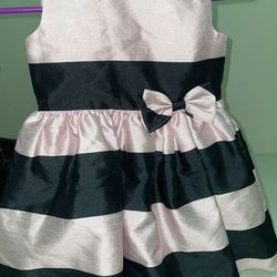 Girl Dress Pink & Black Fancy Dress 5T