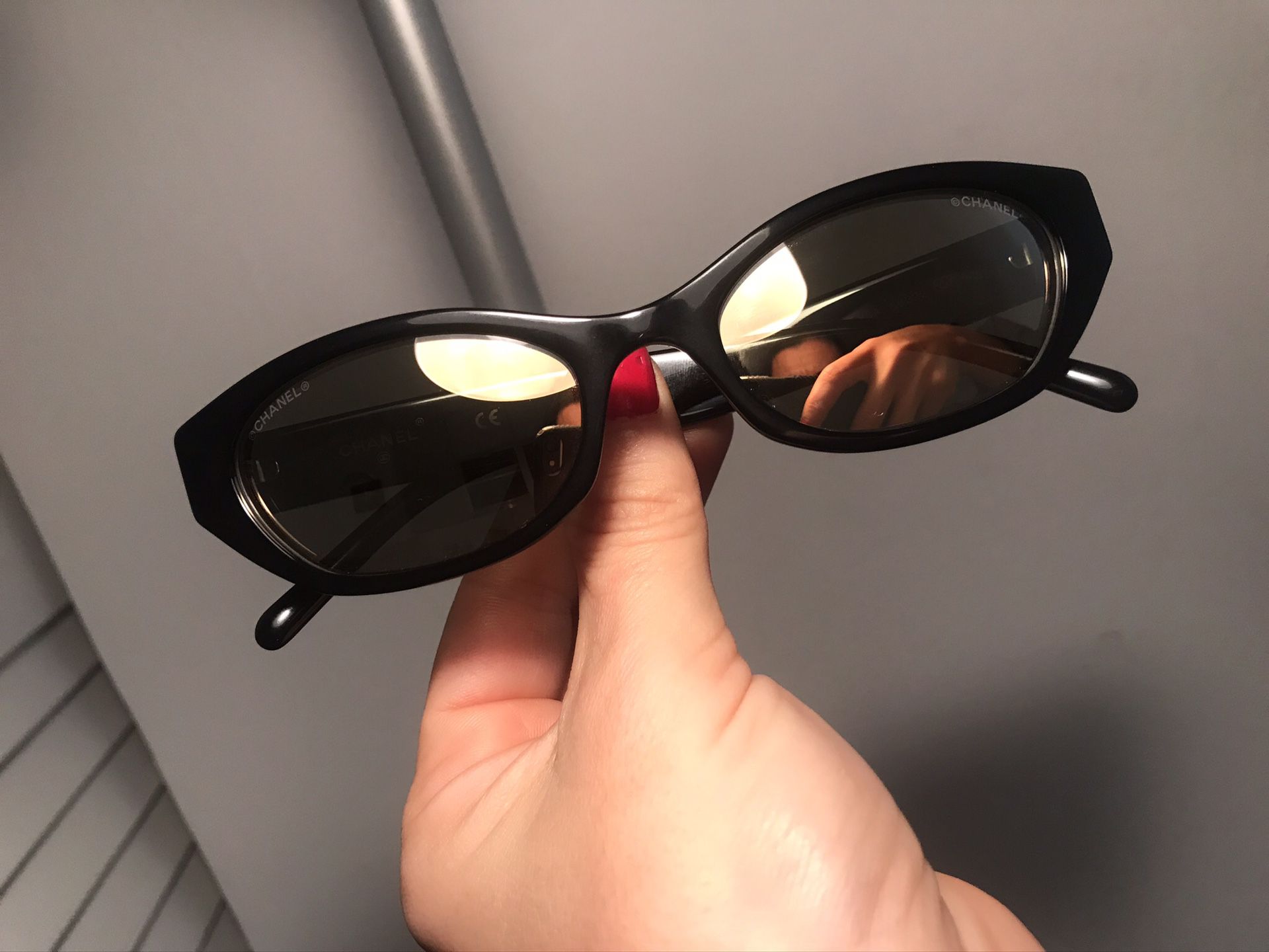 chanel rectangle sunglasses a71280 black