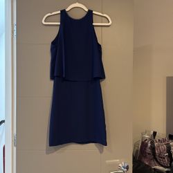 Navy Blue Formal Mini Dress