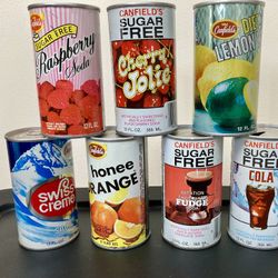 Vintage 1970’s Canfield’s Soda Pop Cans. 