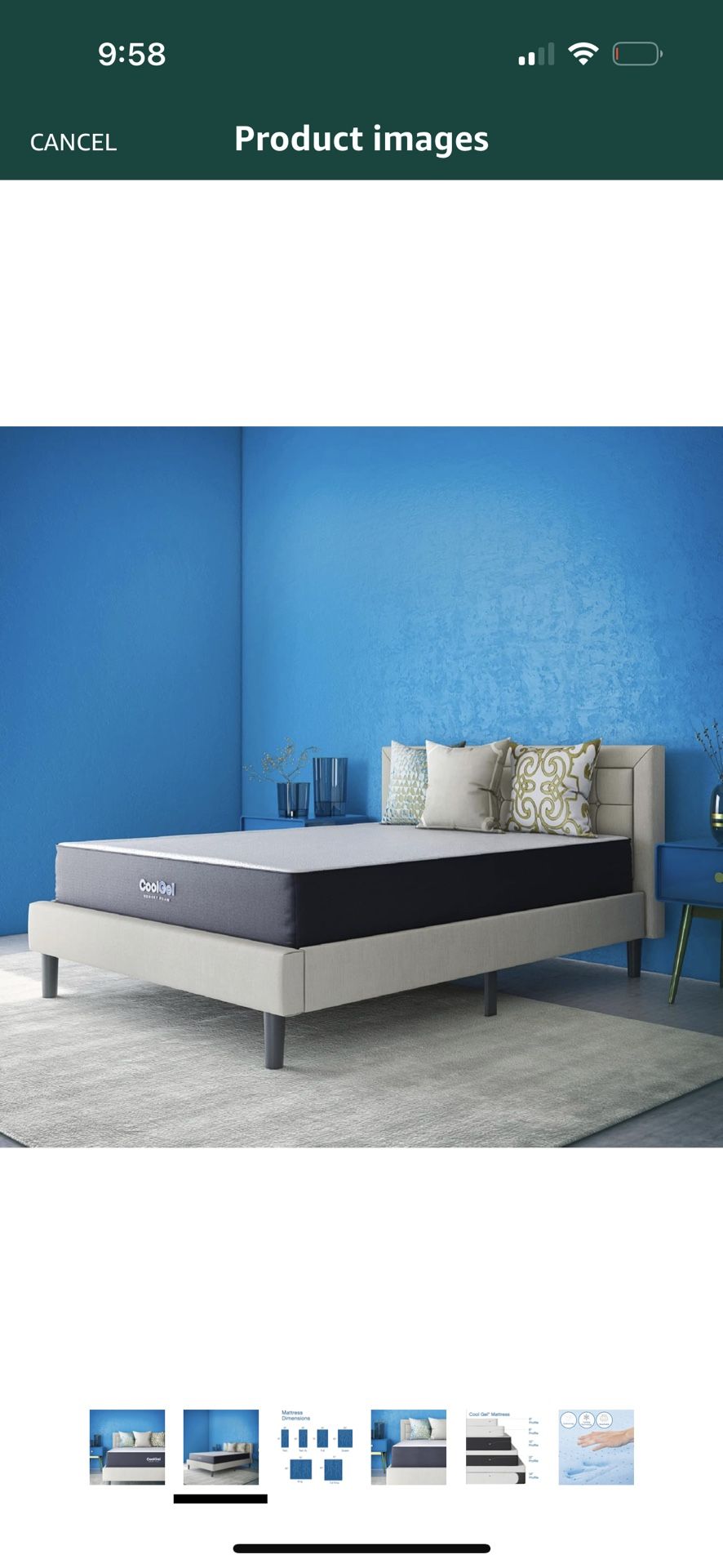Classic Brands Cool Gel Ventilated Memory Foam 10 Inch Mattress Twin