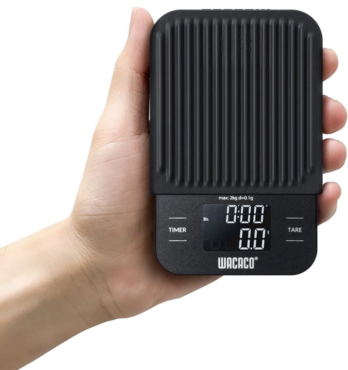 Exagram Coffee Scale with Timer, 0.1 g/0.0035 oz Precise Graduation, Pocket Digital Kitchen Scale, Portable Pour Over Coffee Scale with Silicone Pad (