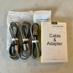3” Micro USB Cable 3-pack New in Original Box - JETech Rankie