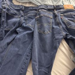 Men’s Blue Jeans Levi And Sonoma w30 L30 6 Pairs 