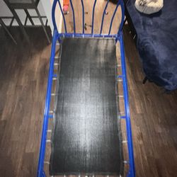 Blue Metal Twin Bed 