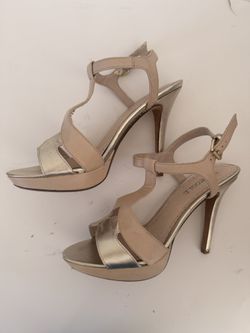 Gold And Cream, Two Tone, 4 Inch Heels