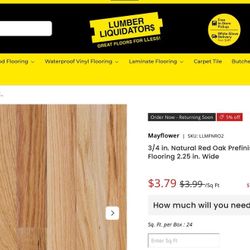 Red oak hardwood flooring