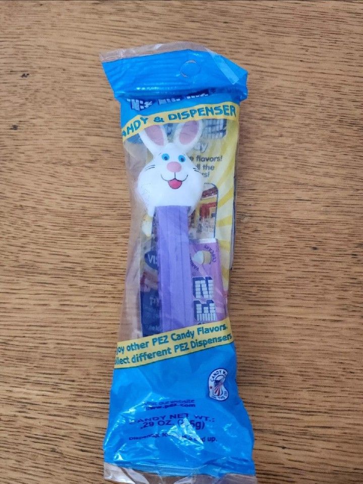 Rabbit Bunny Pez Candy Dispenser Easter Purple White Collectible Toy
