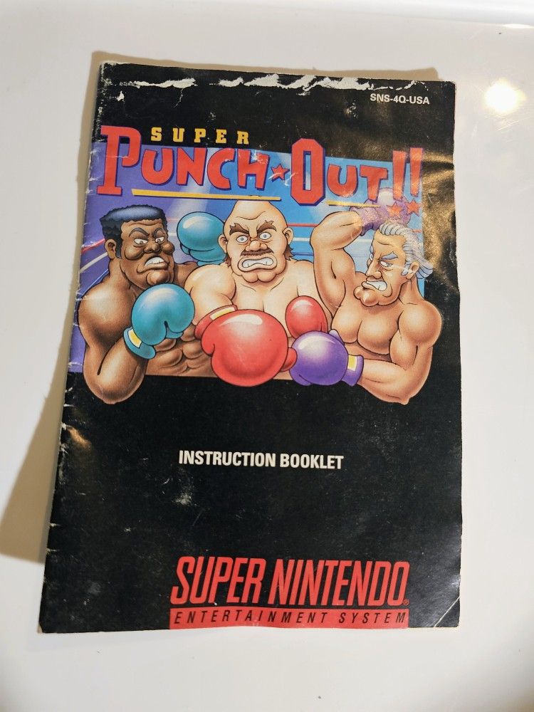 Super Punch Out SNES Manual ONLY