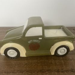 Ceramic “Happy Harvest” Candle Pick-up Truck 