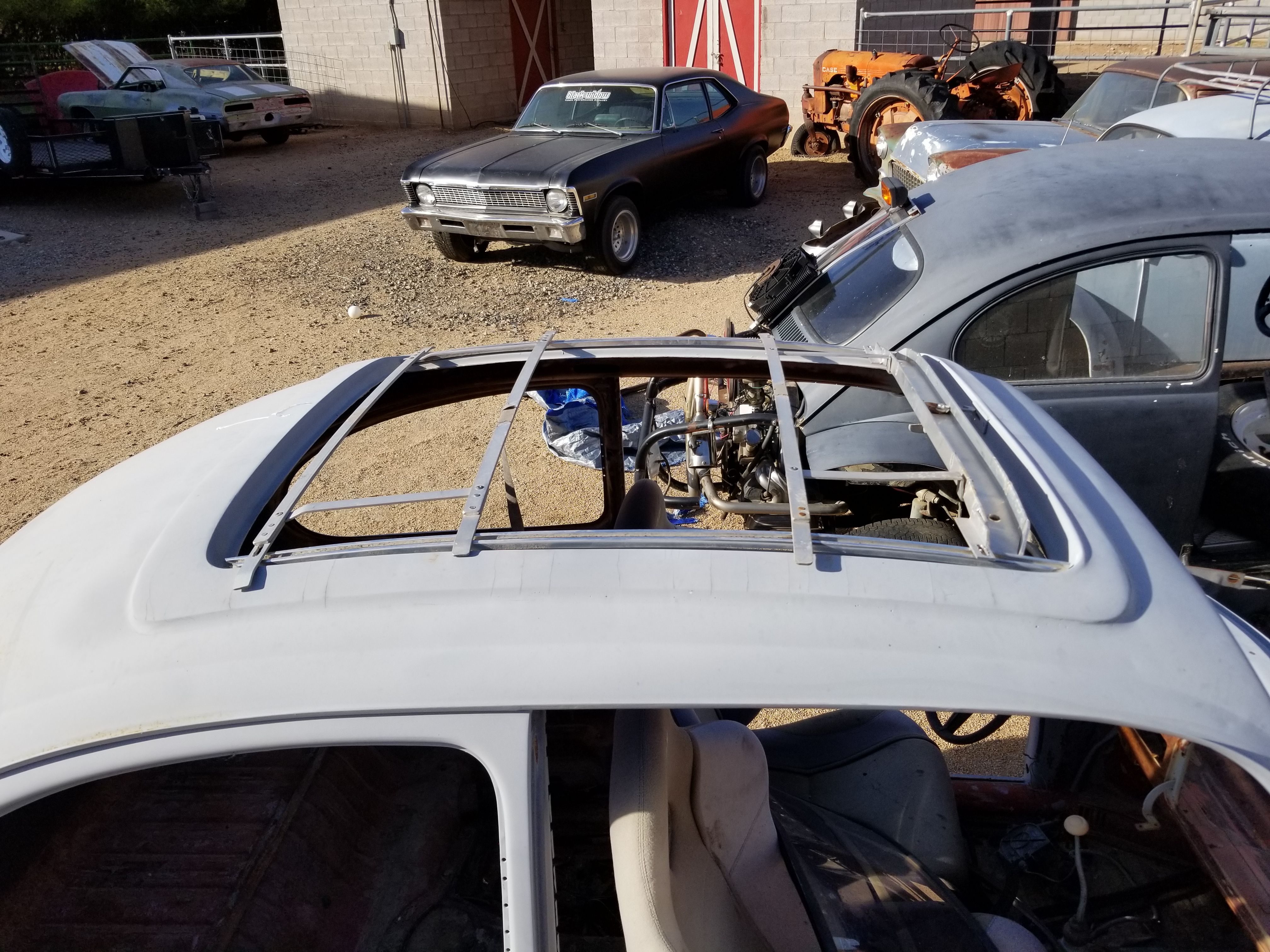 Vw bug beetle baja sliding ragtop section