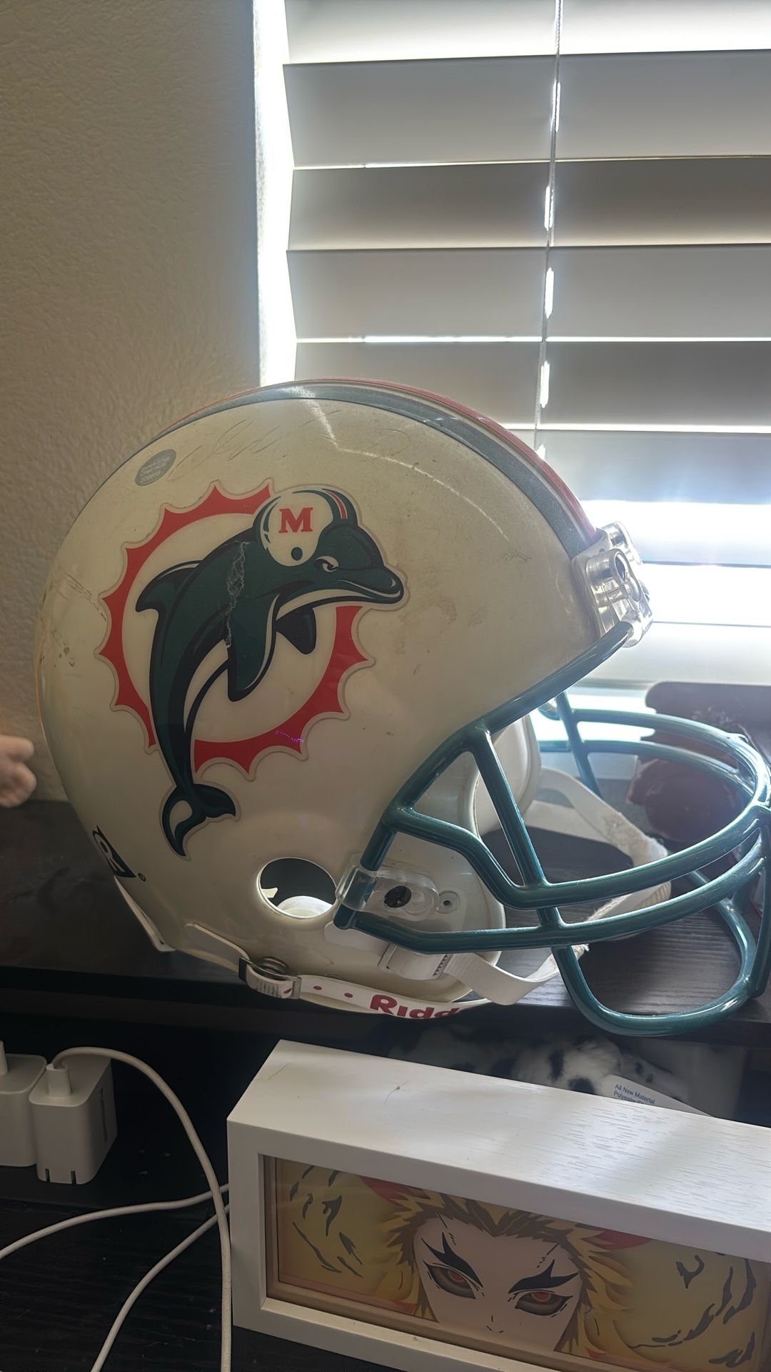 Game Worn Dolphins Helmet