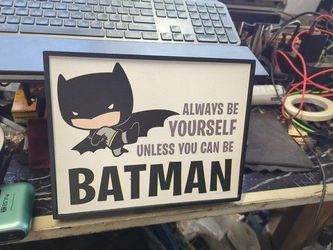 Justice League Home Decor Batman 10x8in Used Open Road Brands
