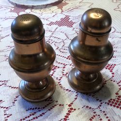 Vintage Copper Salt and Pepper Shakers