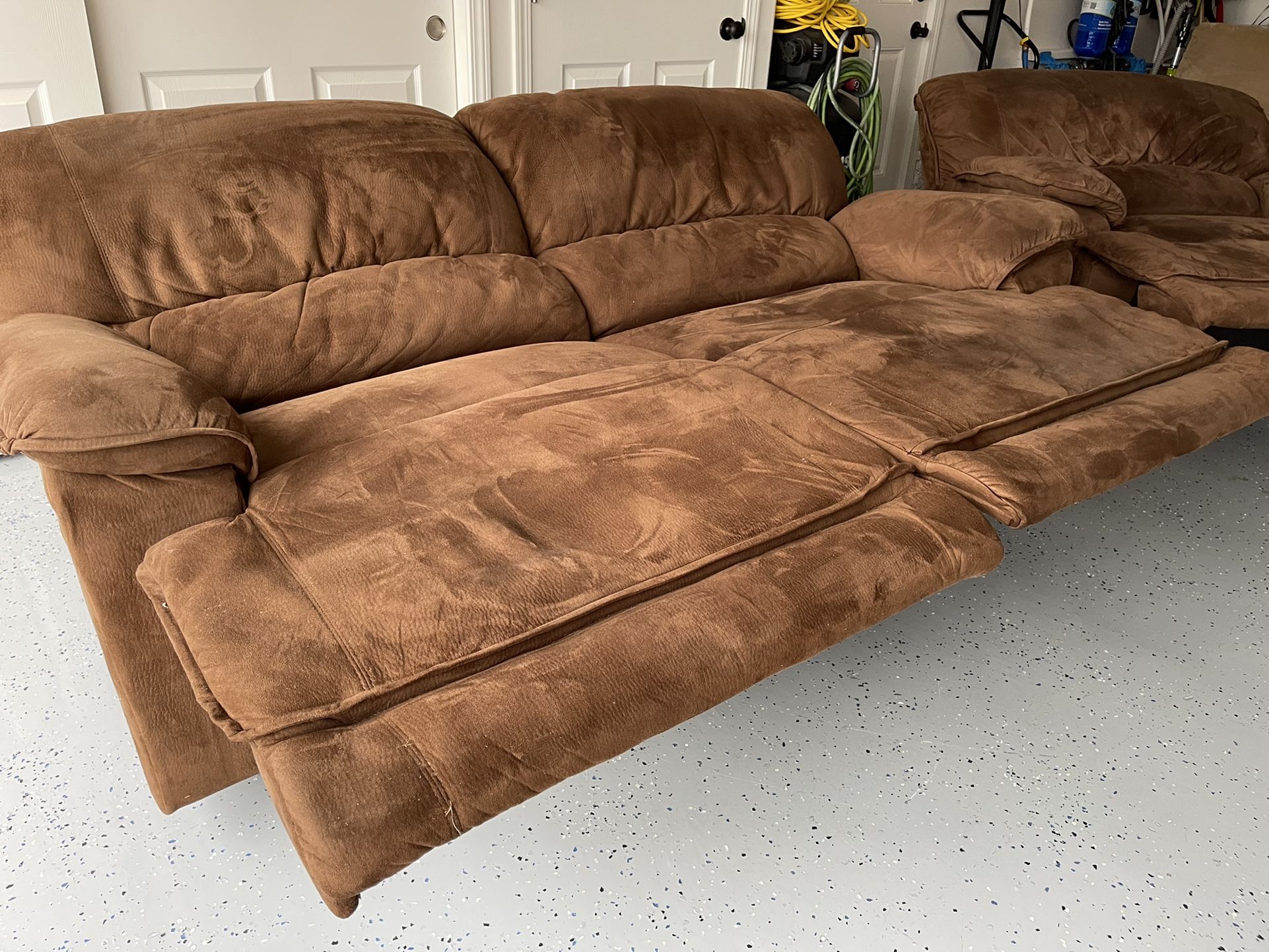 Large Oversized Couch And 2 Loveseats Electric Reclining 