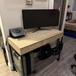 Office Desk With Power And Office Chair