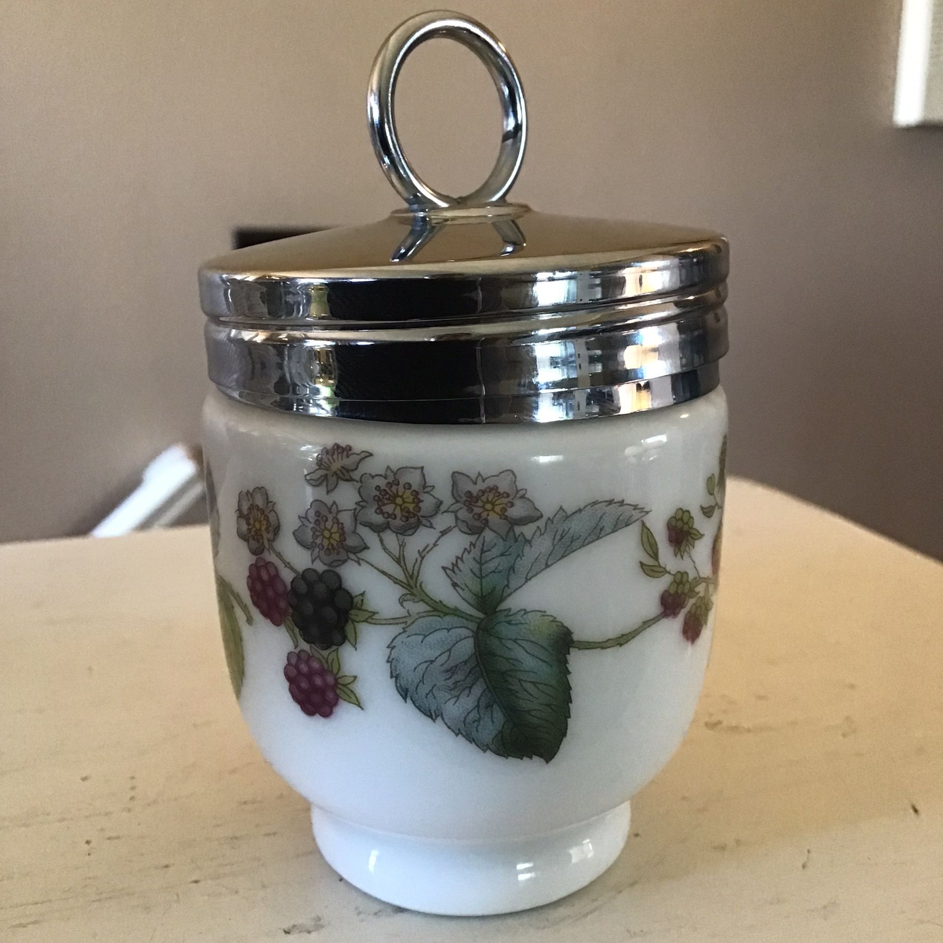 Vintage Royal Worcester Egg Coddler in Lavinia Berries