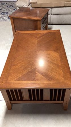 Cocktail and two end tables