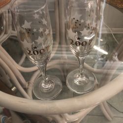 Glass Champagne Flutes 2007 $7.99