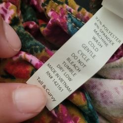 Lularoe Leggings Pink Purple And Red Flowers TC