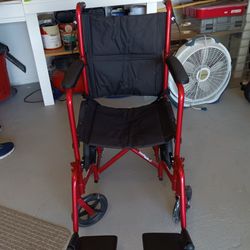 Travel Light Wheelchair, Red