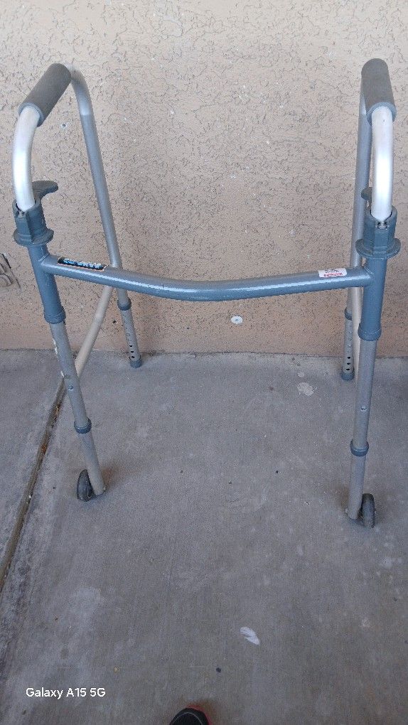 BlackWheelchair and Walkers Are Silver.
